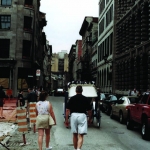 Two People Walking, Old Montreal, 2001